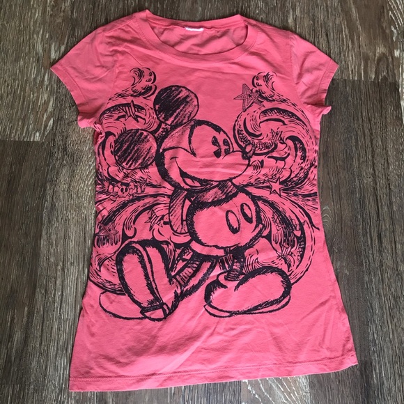 Disney Tops - Disney coral pink tshirt.